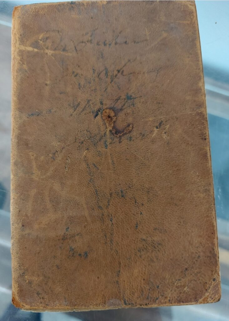 Brown cover of an old journal